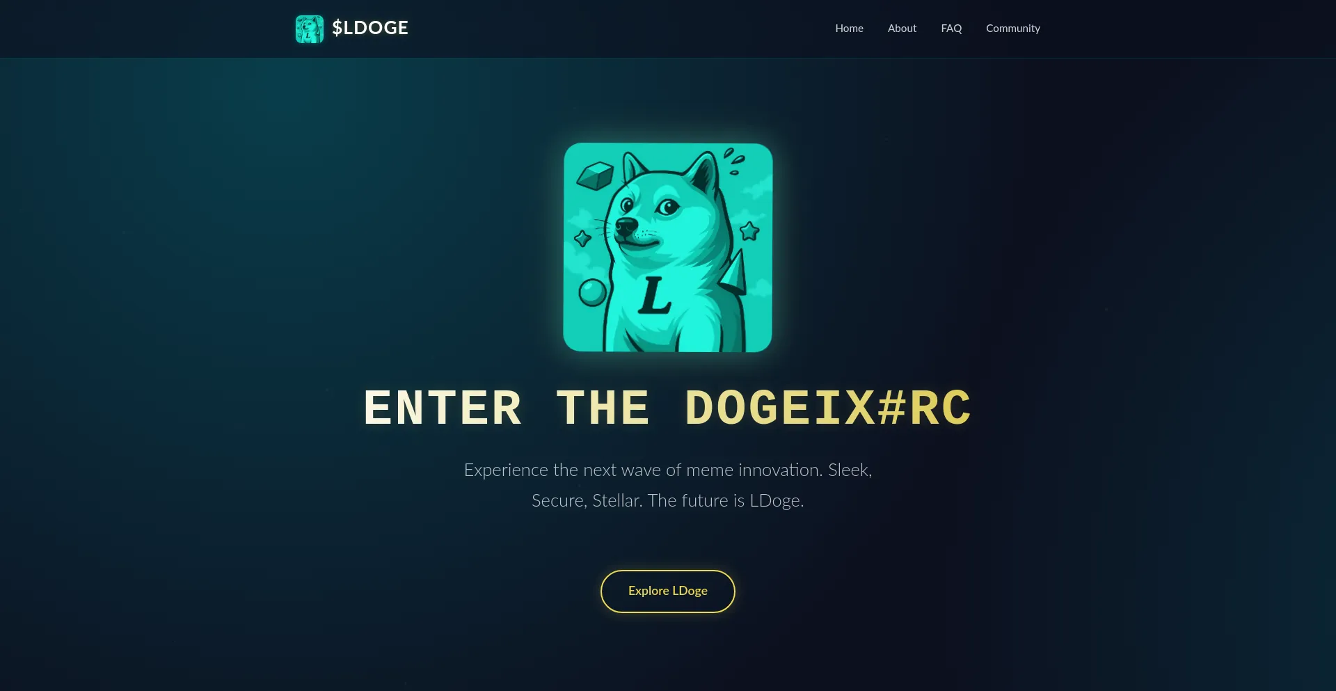 Website screenshot of Ldoge.xyz
