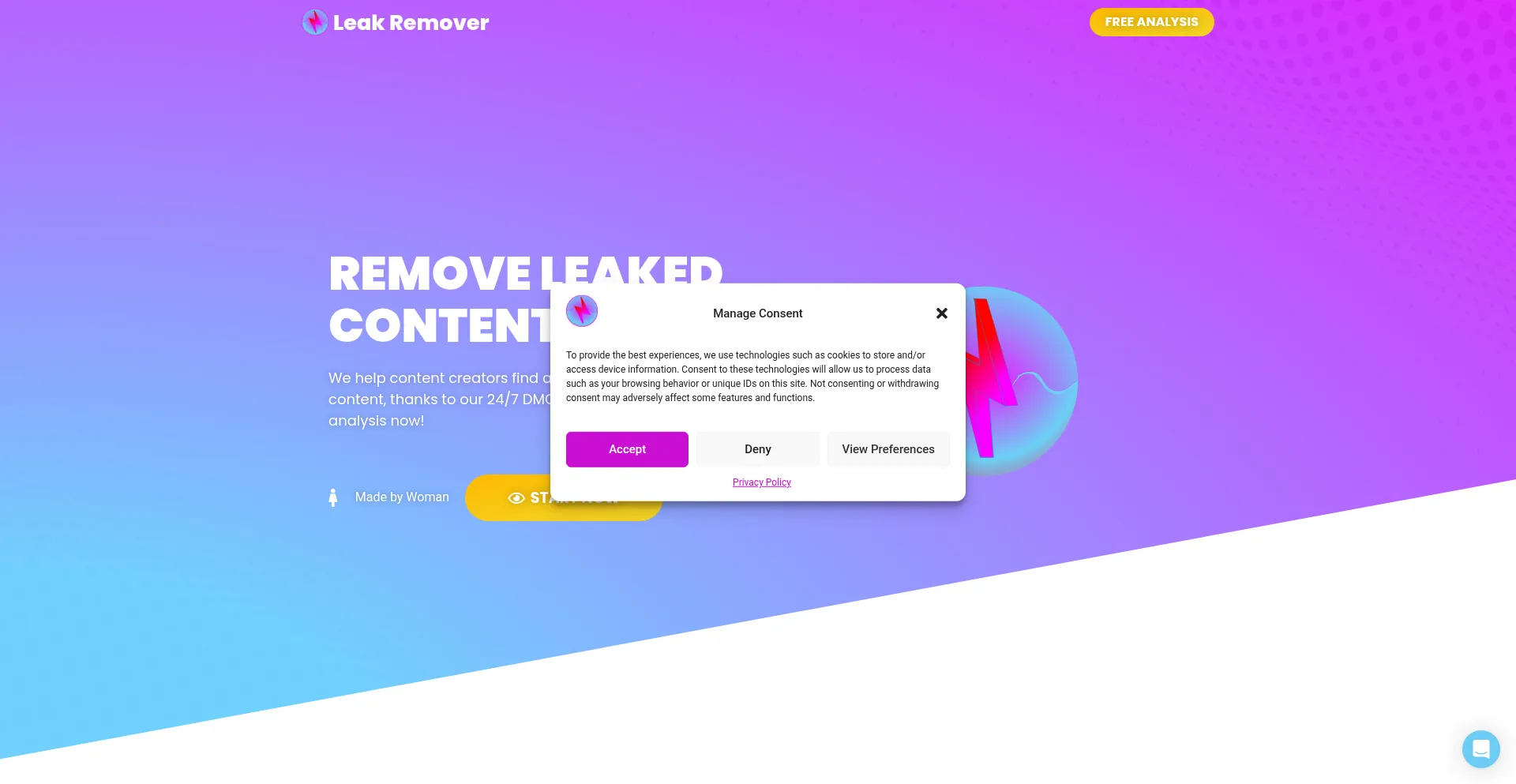 Leakremover.com Screenshot