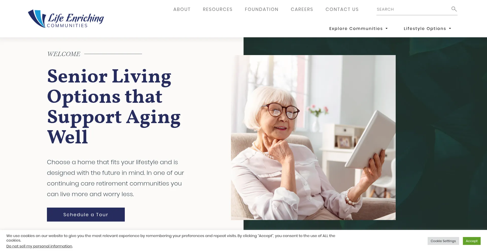 Website screenshot of Lec.org