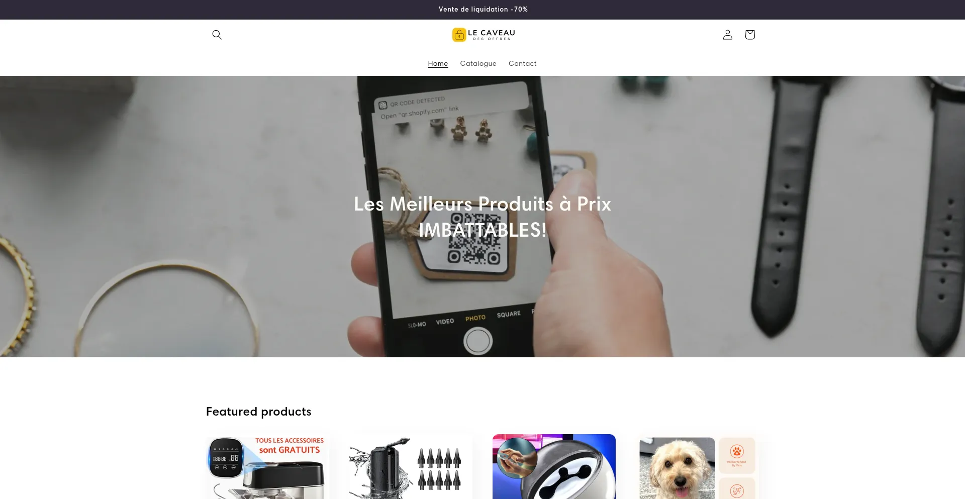 Website screenshot of Lecaveaudesoffres.shop
