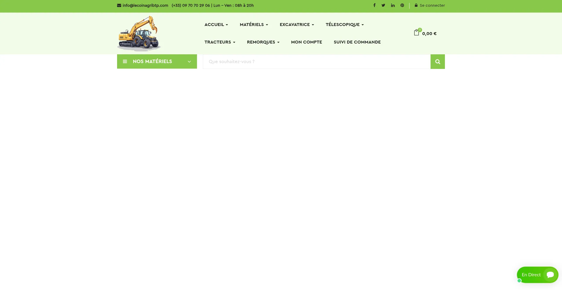 Website screenshot of Lecoinagribtp.com