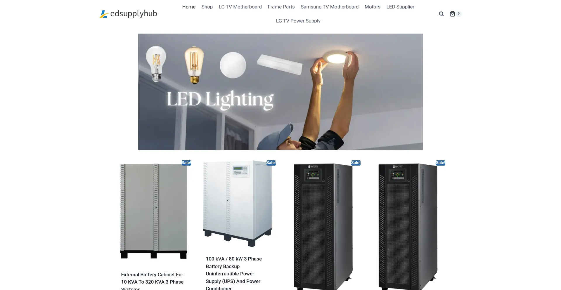 Website screenshot of Ledsupplyhub.com