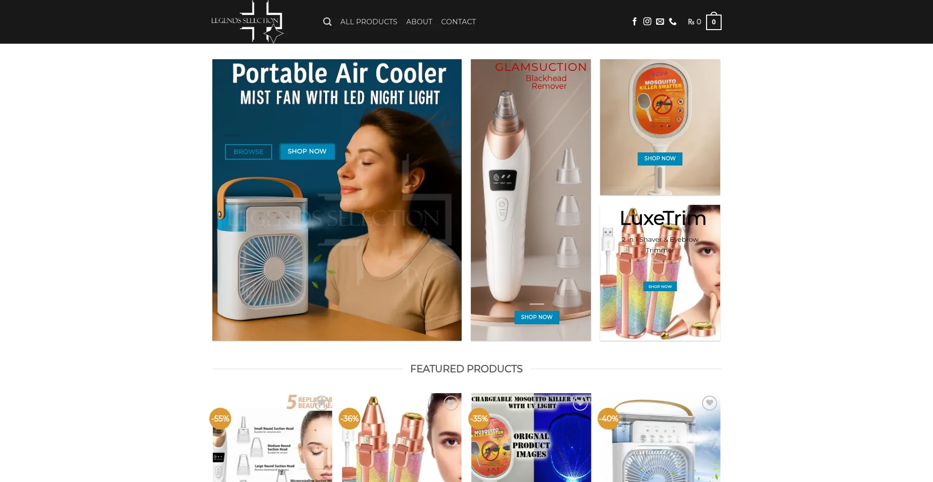Website screenshot of Legendsselection.com