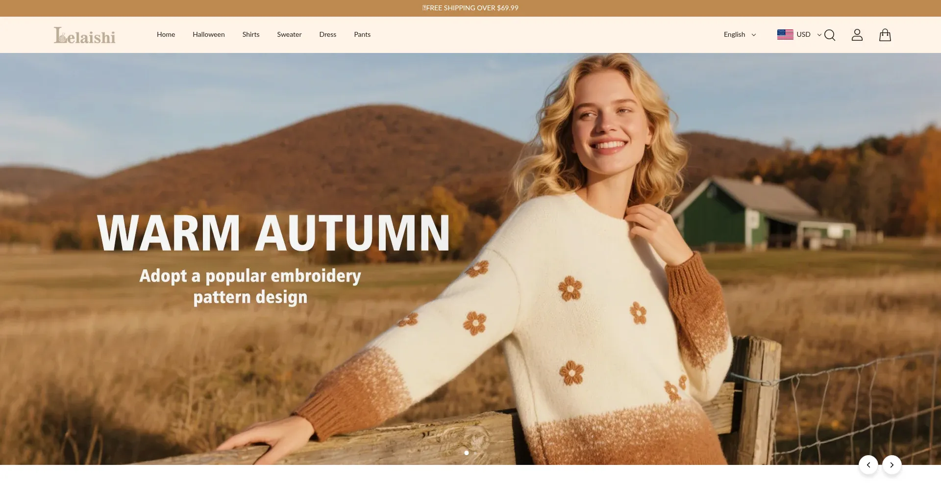 Website screenshot of Lelaishi.com