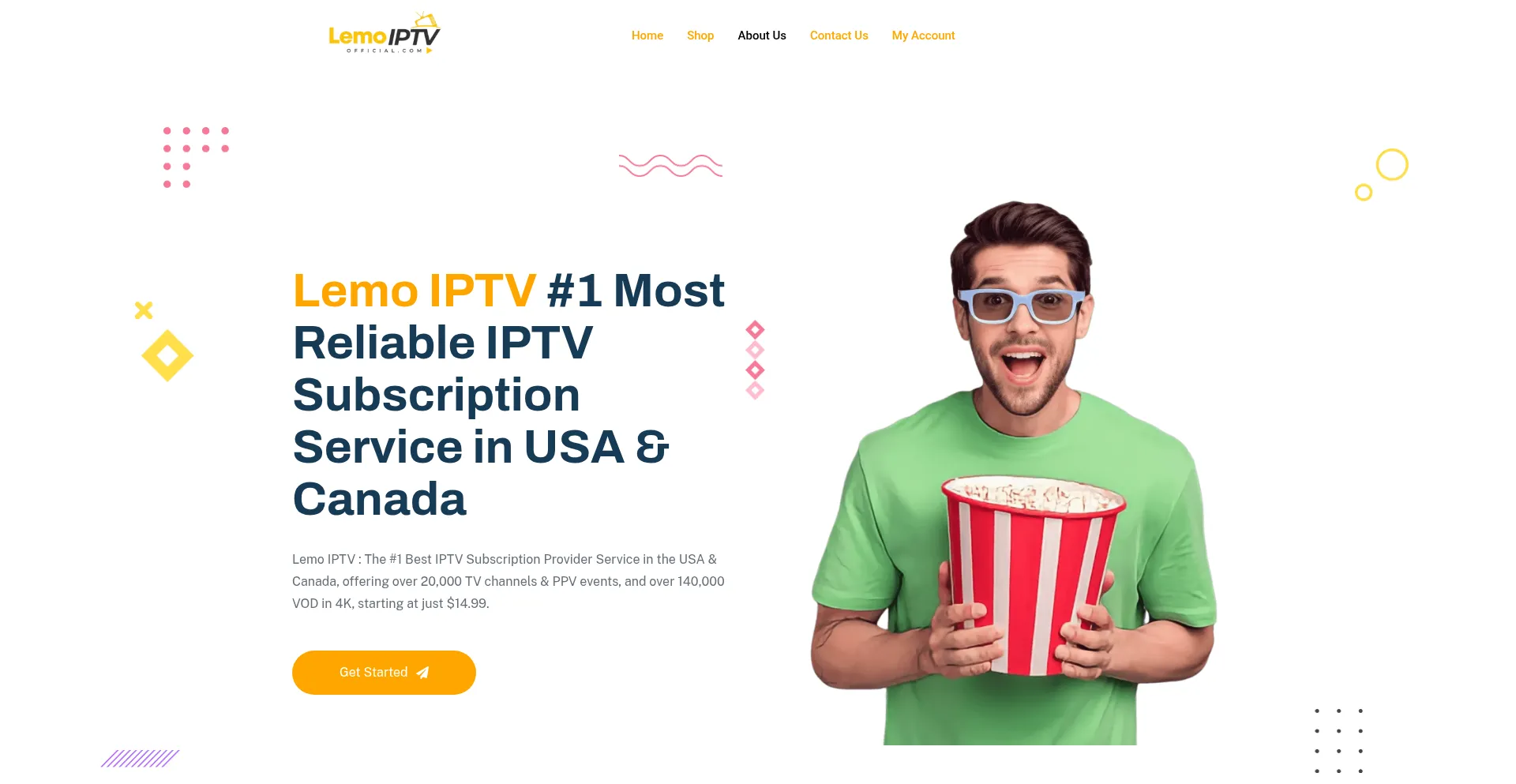 Website screenshot of Lemoiptvofficial.com