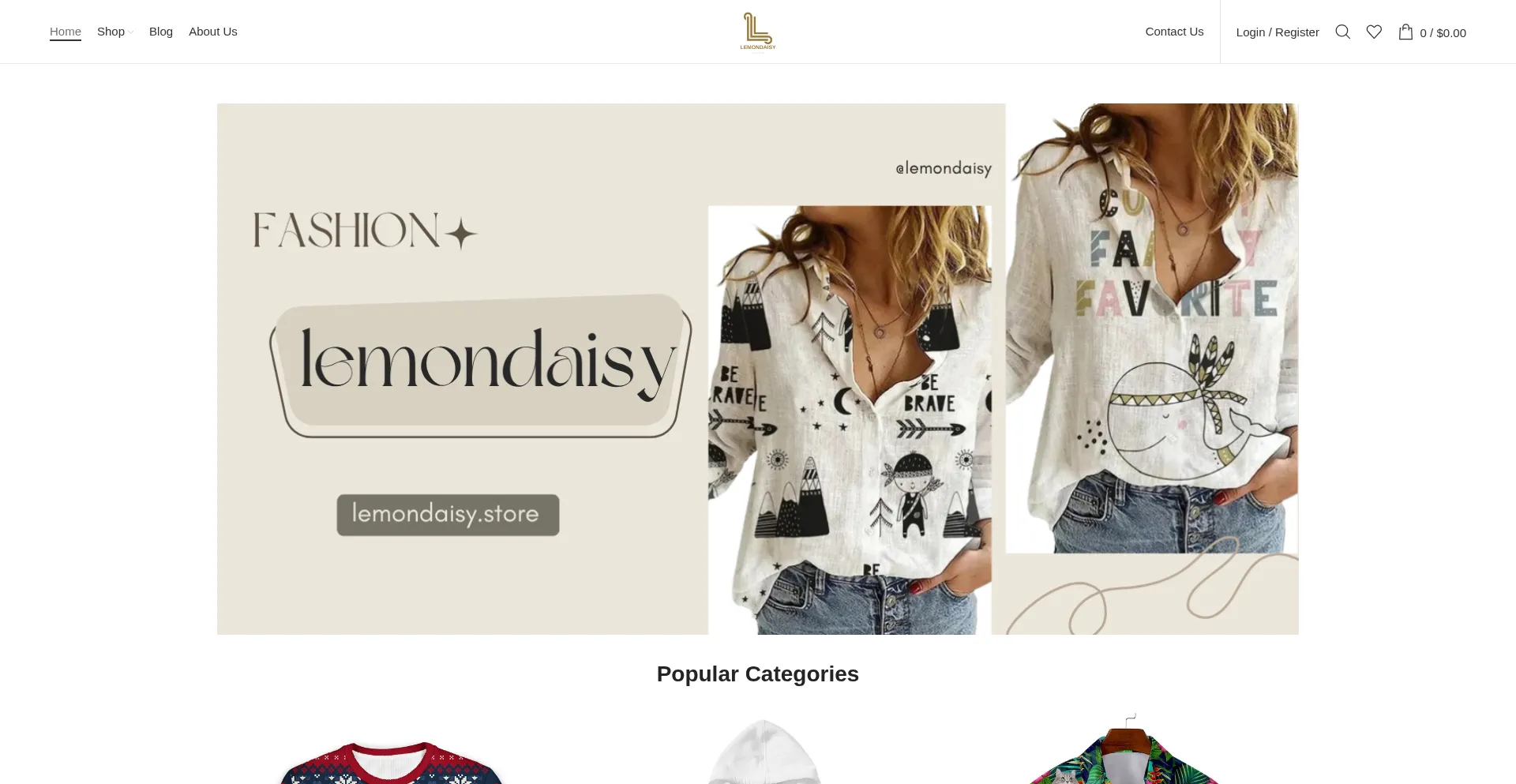 Website screenshot of Lemondaisy.store