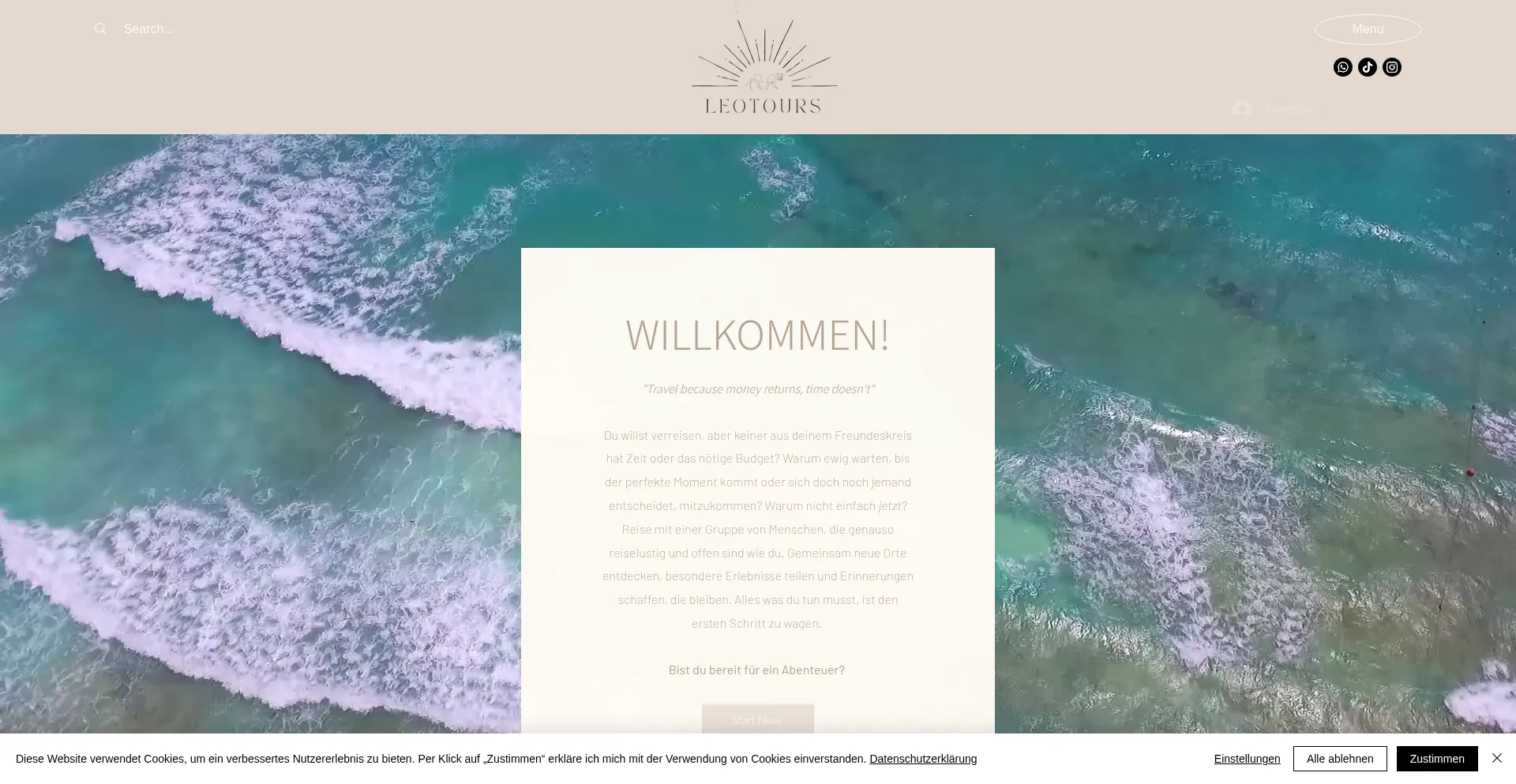 Website screenshot of Leotours-reisen.de