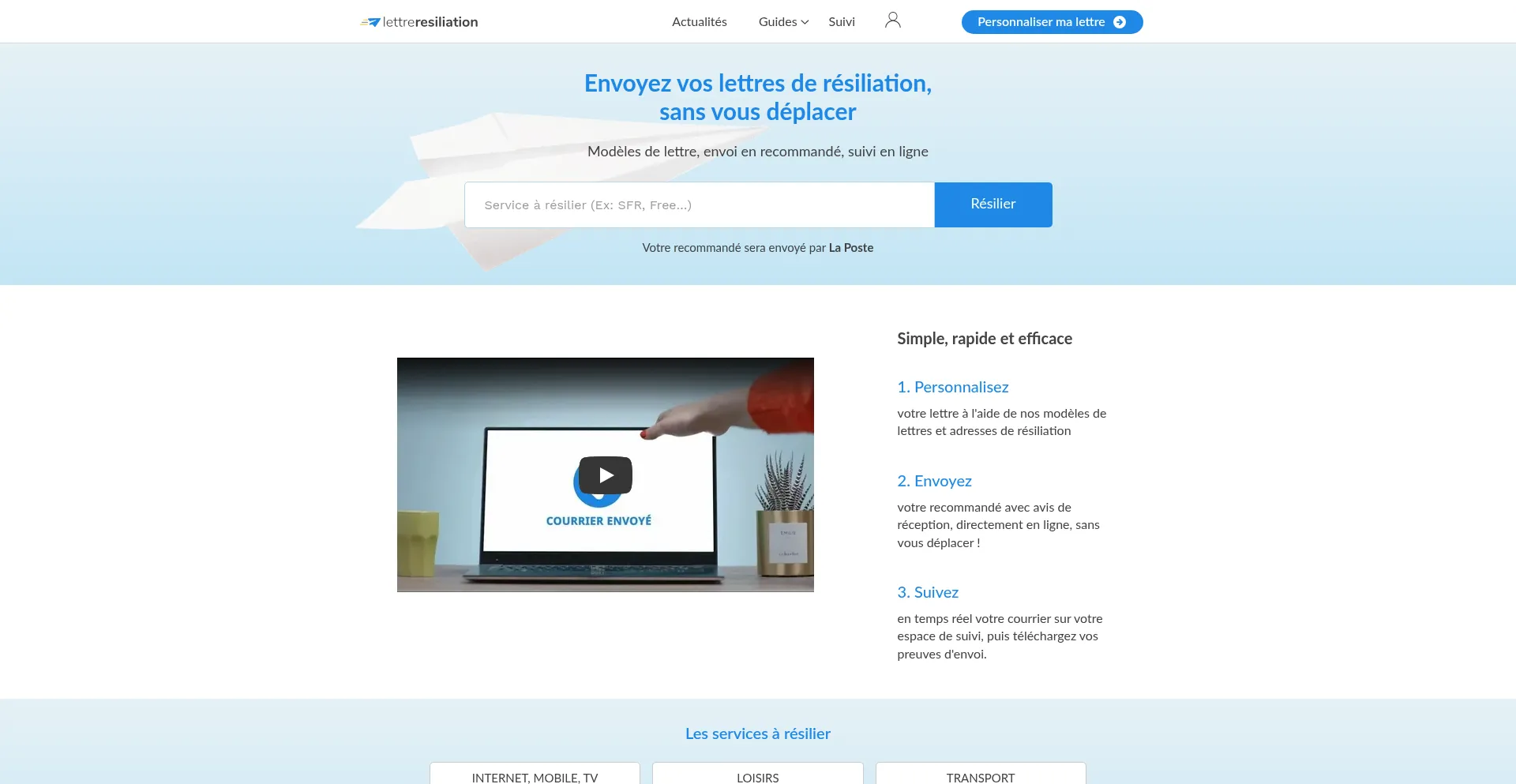 ¿És Seguro y Confiable Lettre-resiliation.com?