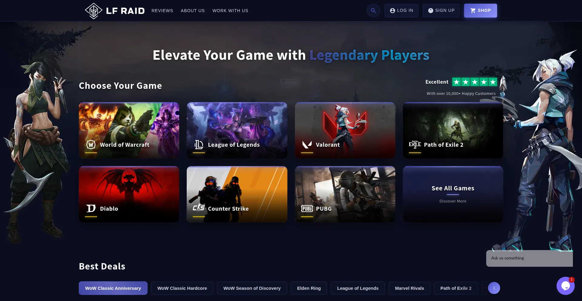 Website screenshot of Lfraid.com