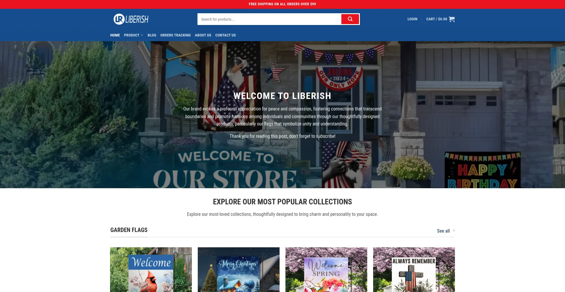 Website screenshot of Liberish.com