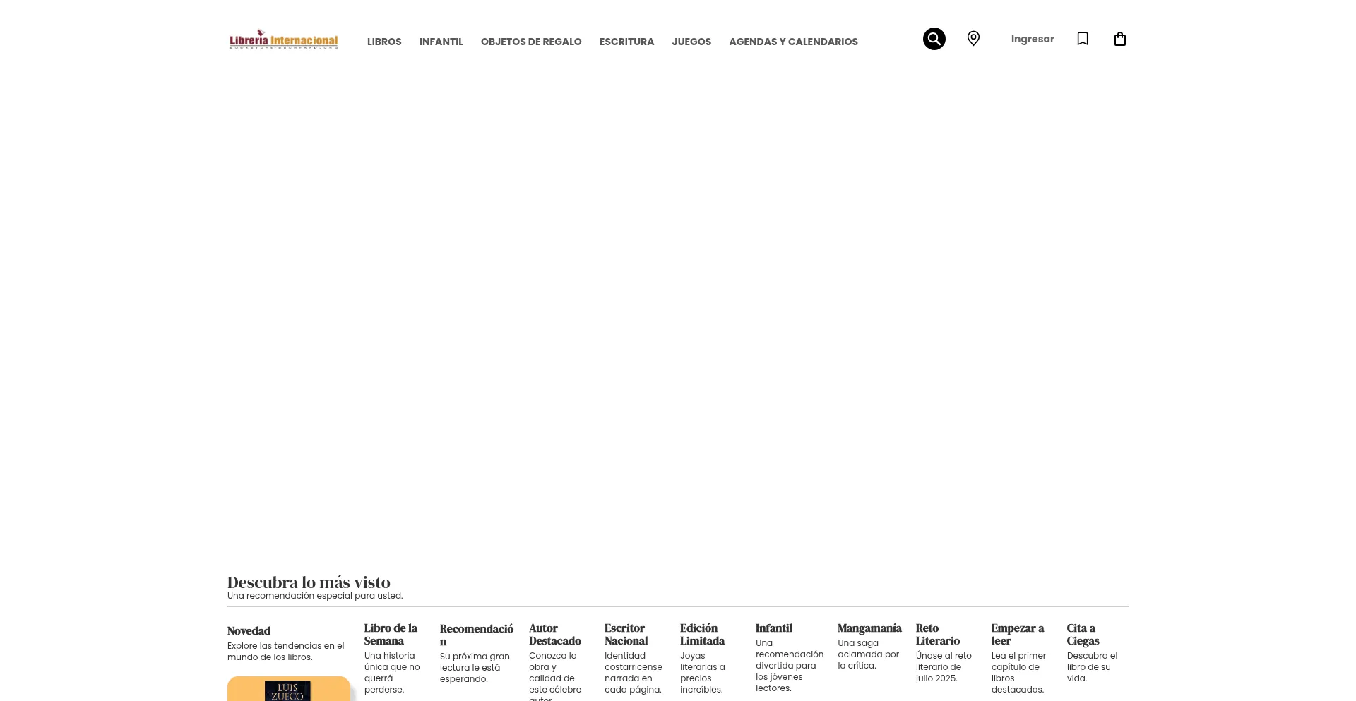 Website screenshot of Libreriainternacional.com