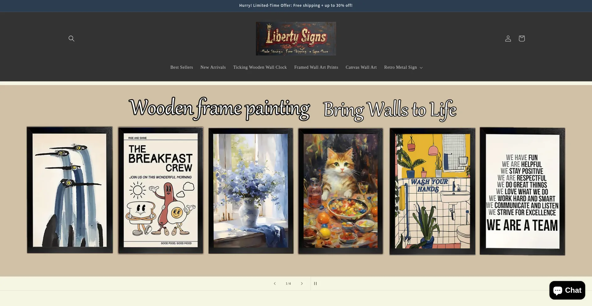 Website screenshot of Libsigns.com