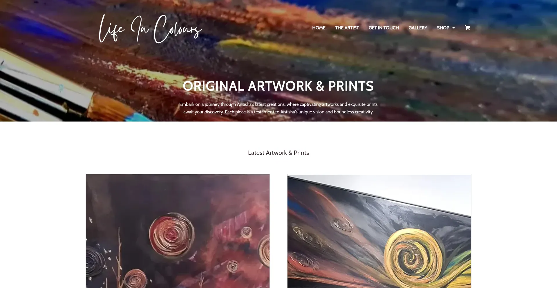Website screenshot of Lifeincolours.com.au