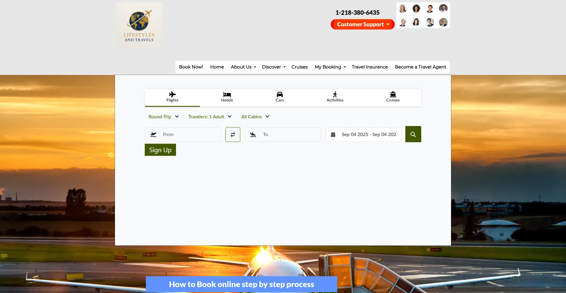 Website screenshot of Lifestylesandtravels.com
