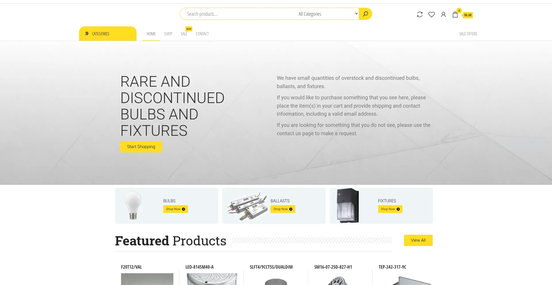 Website screenshot of Lightbulbu.com