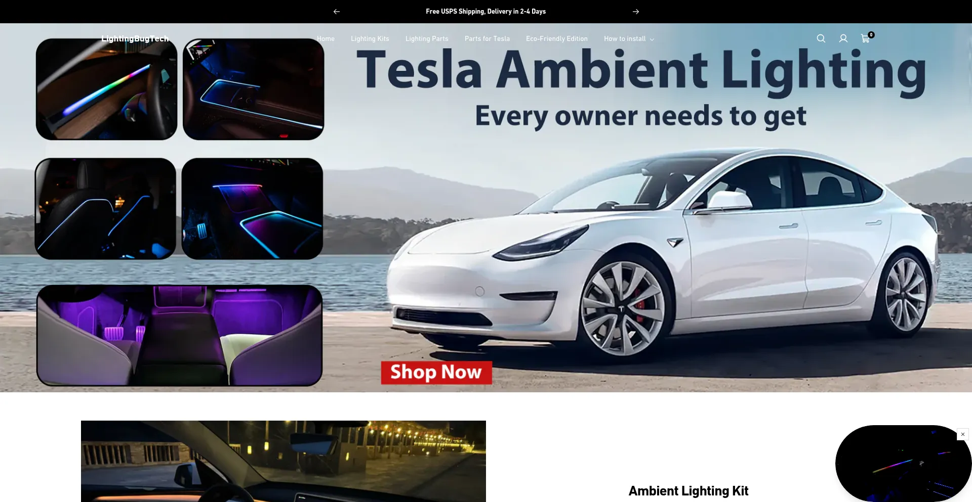 Website screenshot of Lightingbugtech.com