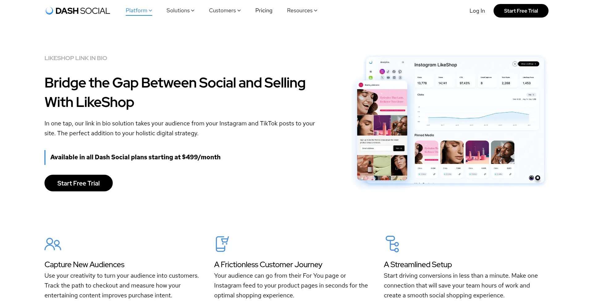 Website screenshot of Likeshop.me