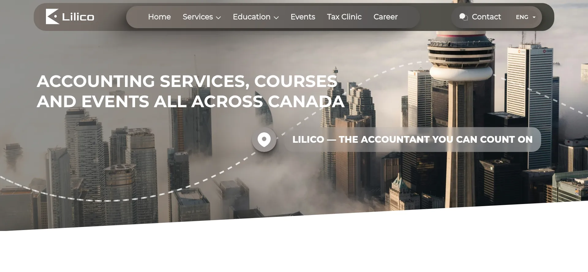 Website screenshot of Lilico.ca