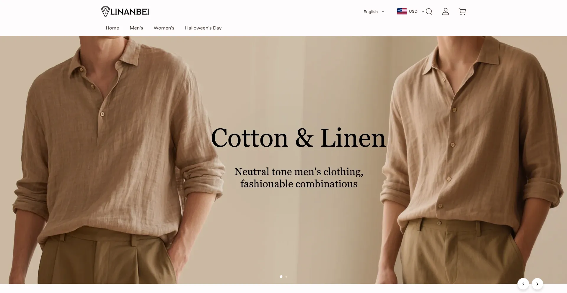 Website screenshot of Linanbei.com