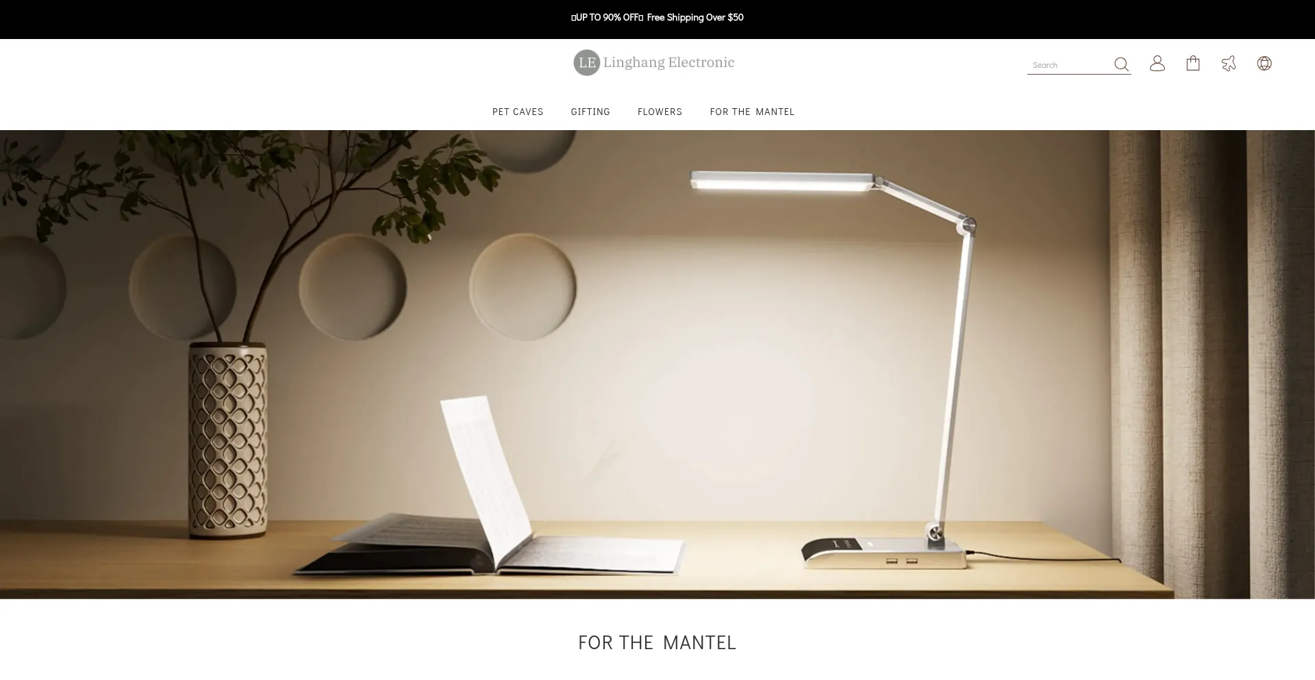 Website screenshot of Linghangelec.shop