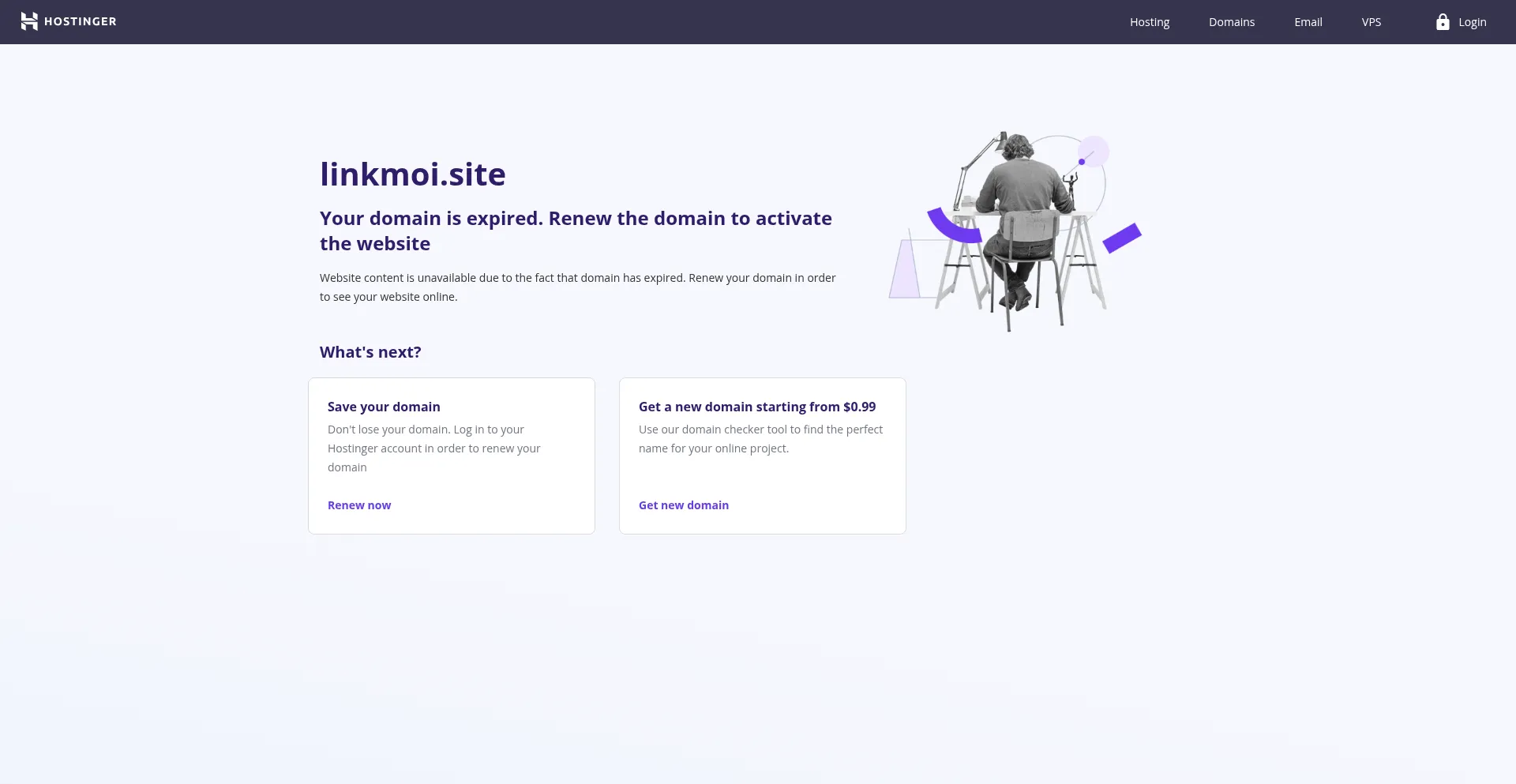 Website screenshot of Linkmoi.site