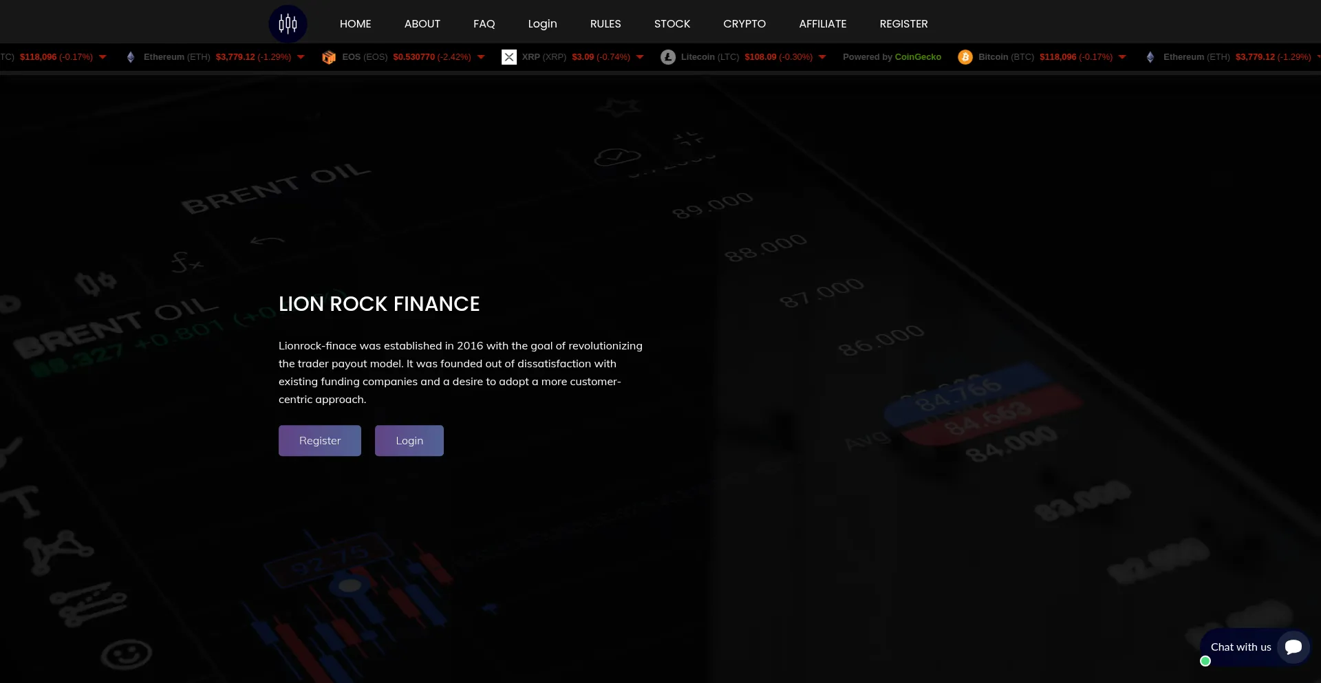 Website screenshot of Lionrock-finance.com
