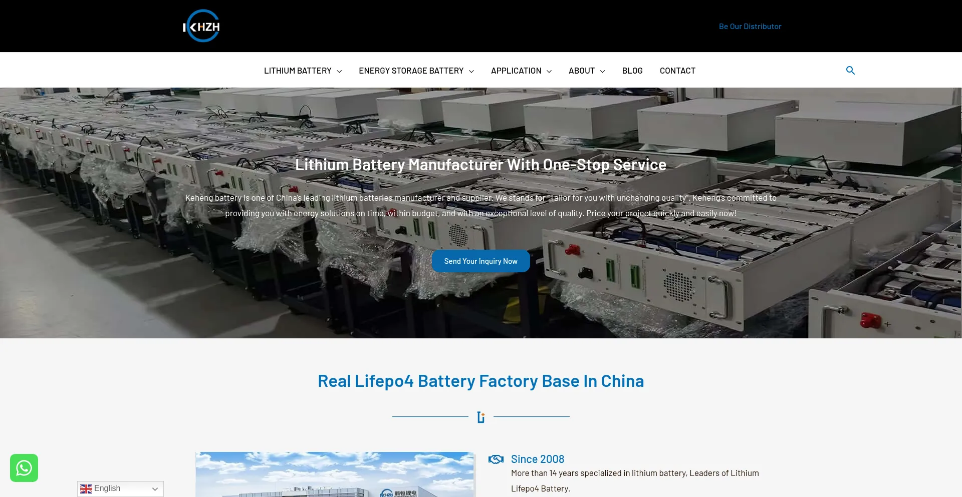 Website screenshot of Lithiumbatterytech.com