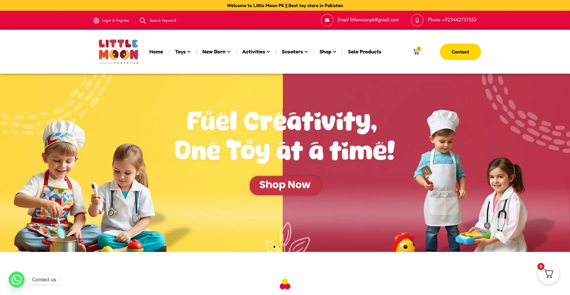 Website screenshot of Littlemoonpk.com