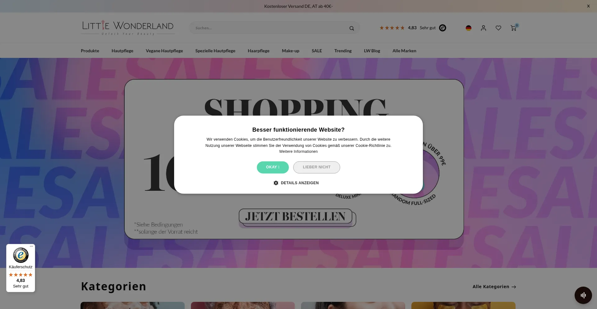 Website screenshot of Littlewonderland.de