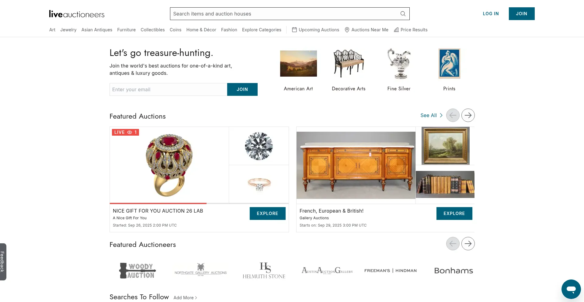 Liveauctioneers.com Screenshot
