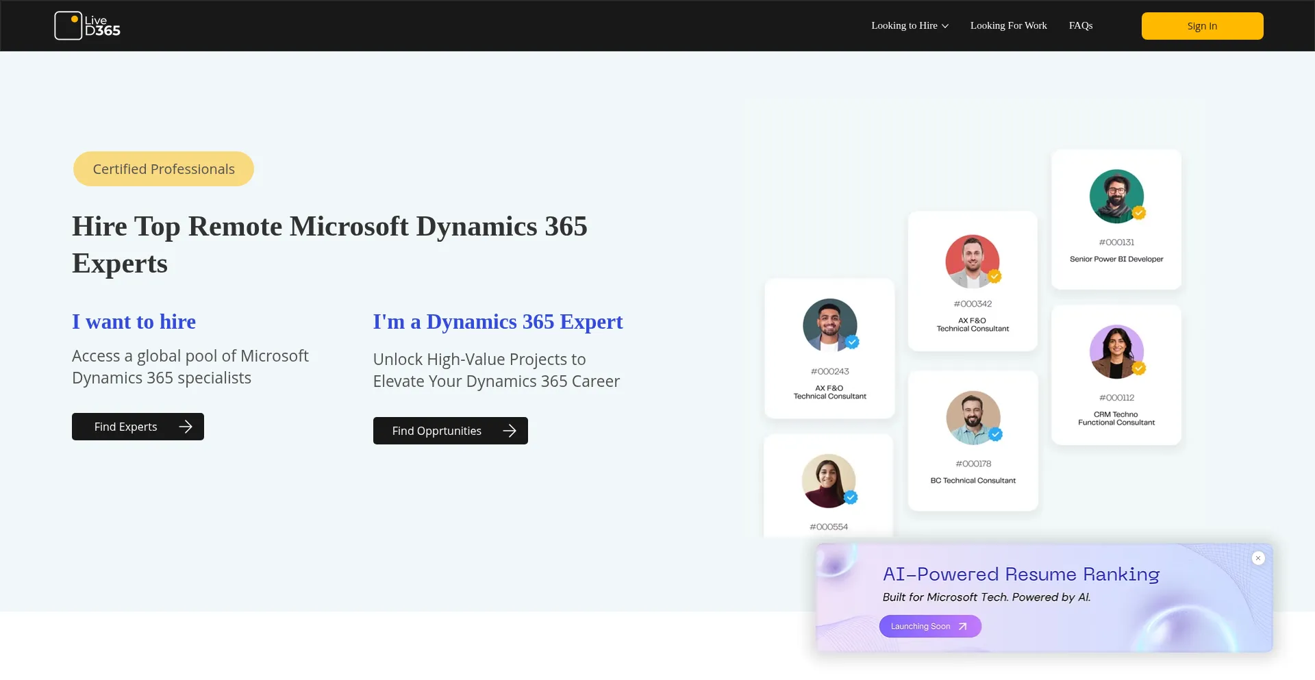 Website screenshot of Lived365.com