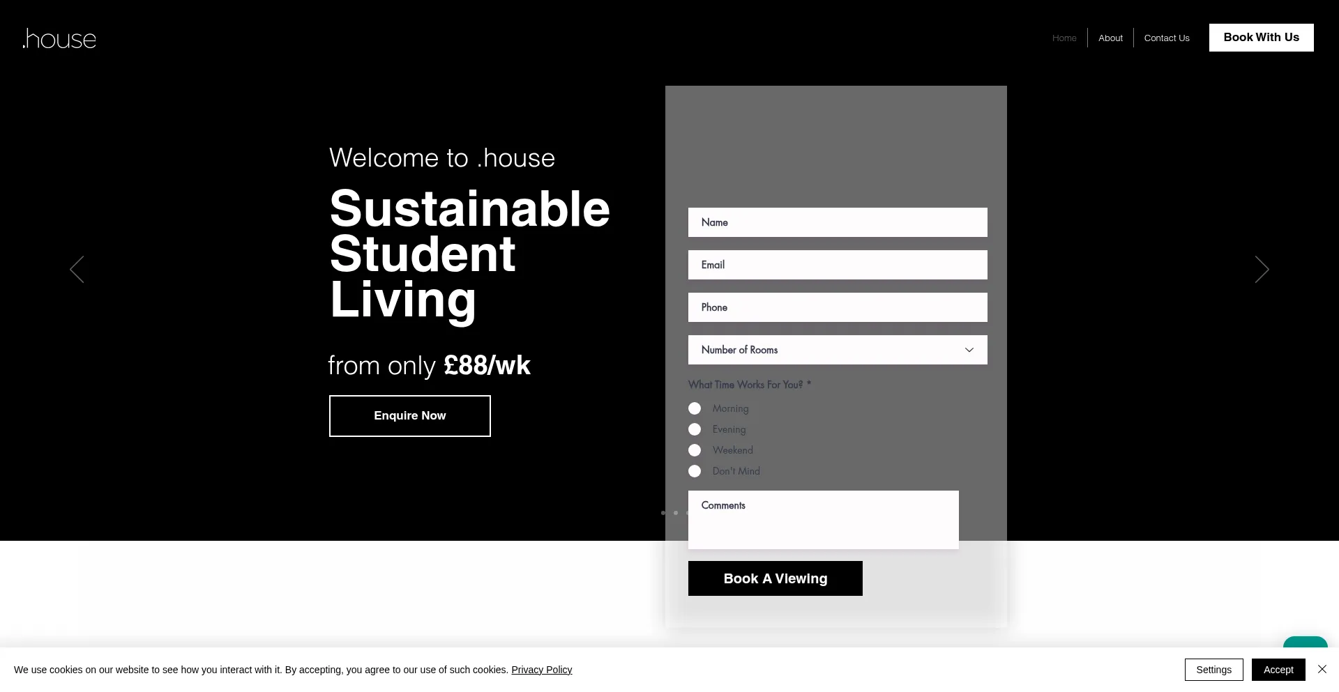 Website screenshot of Livewith.house