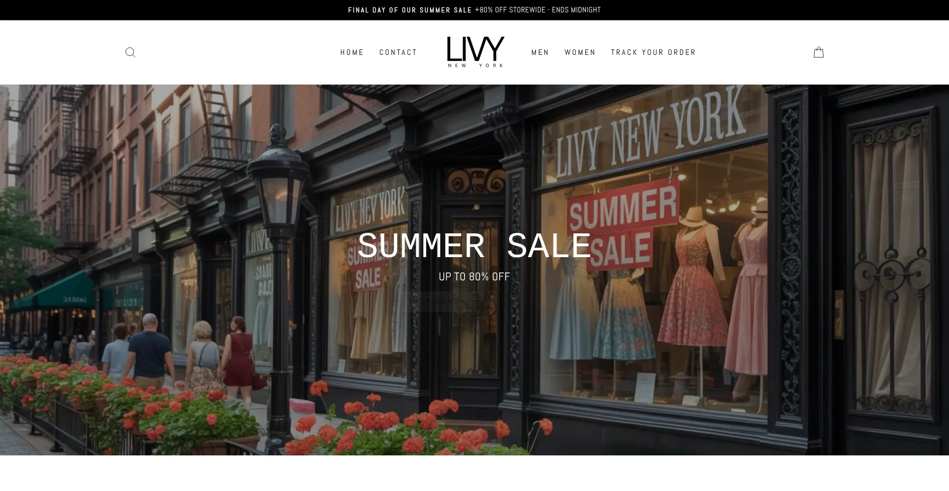 Website screenshot of Livy-newyork.com