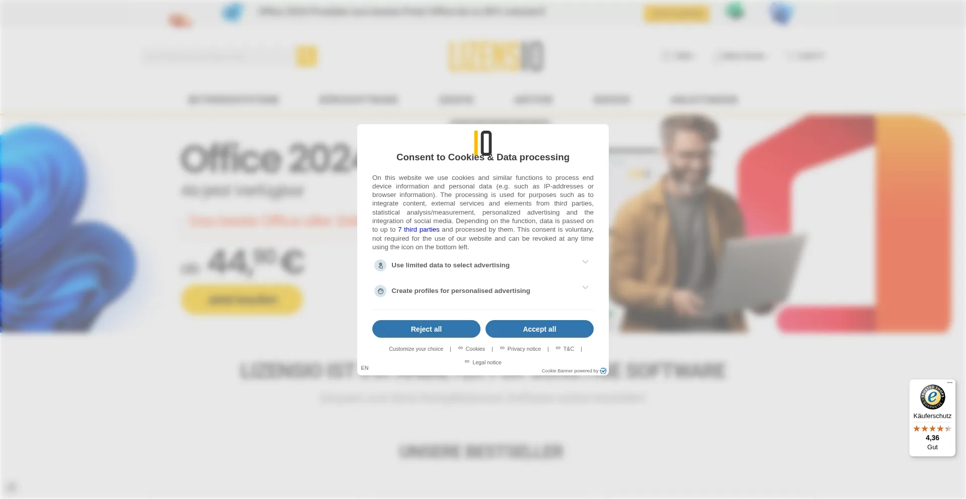 Lizensio.de Screenshot