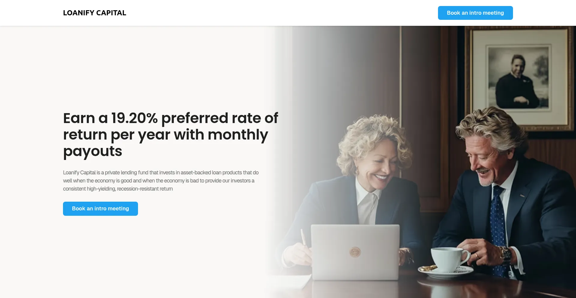 Website screenshot of Loanifycapital.com