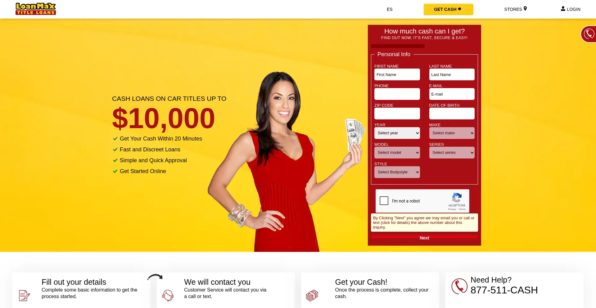 Loanmaxtitleloans.net Screenshot