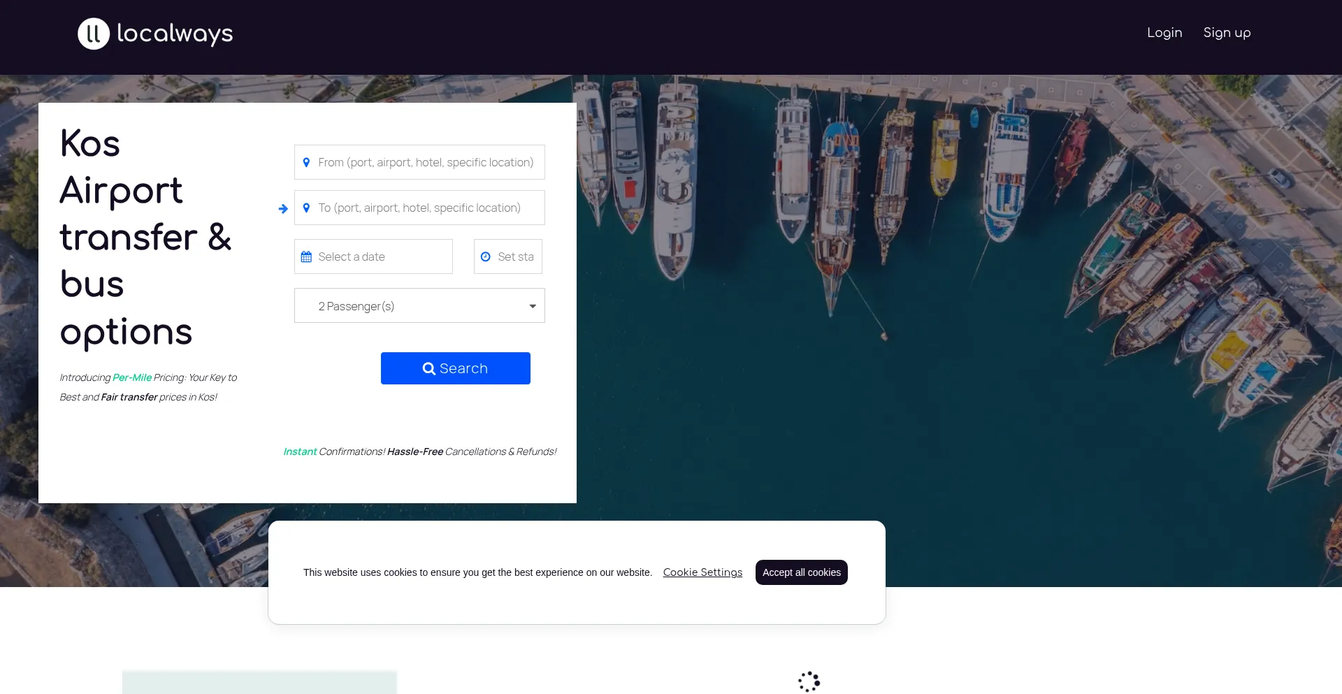 Website screenshot of Localways.gr