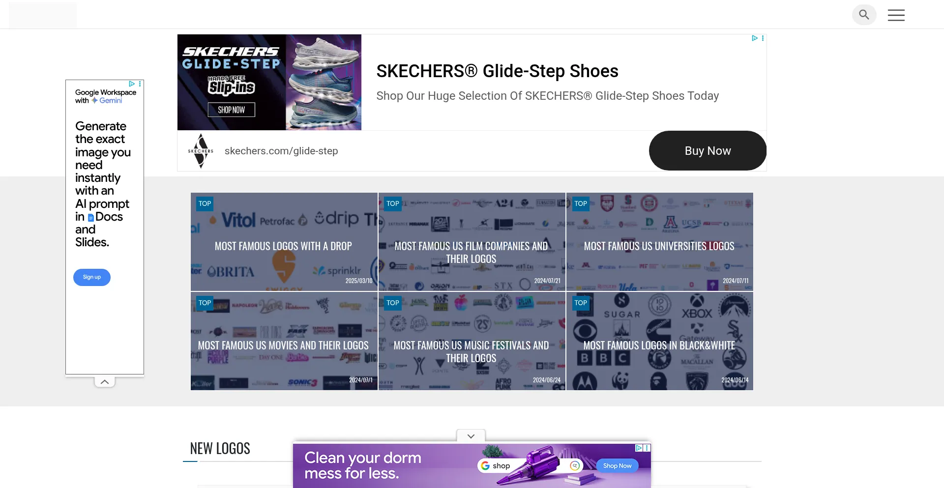 Website screenshot of Logolook.net