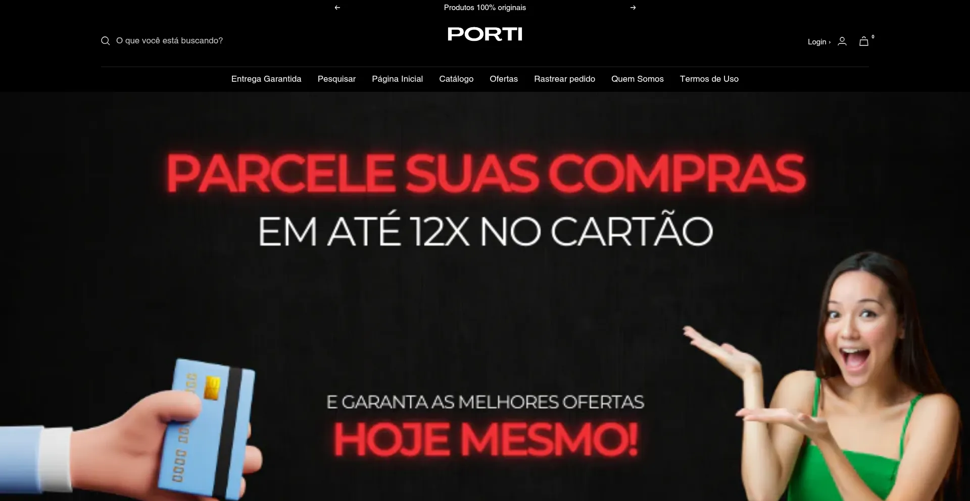 Website screenshot of Lojaporti.com