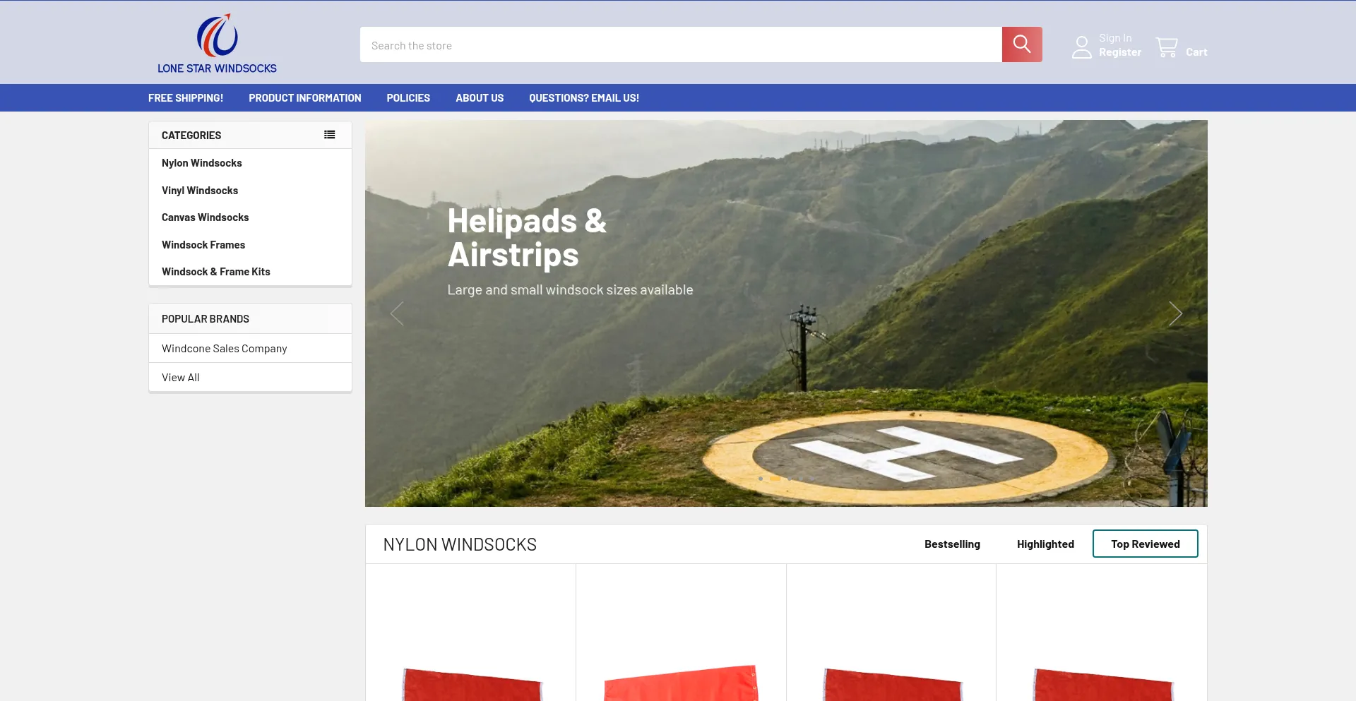 ¿És Seguro y Confiable Lonestarwindsocks.com?