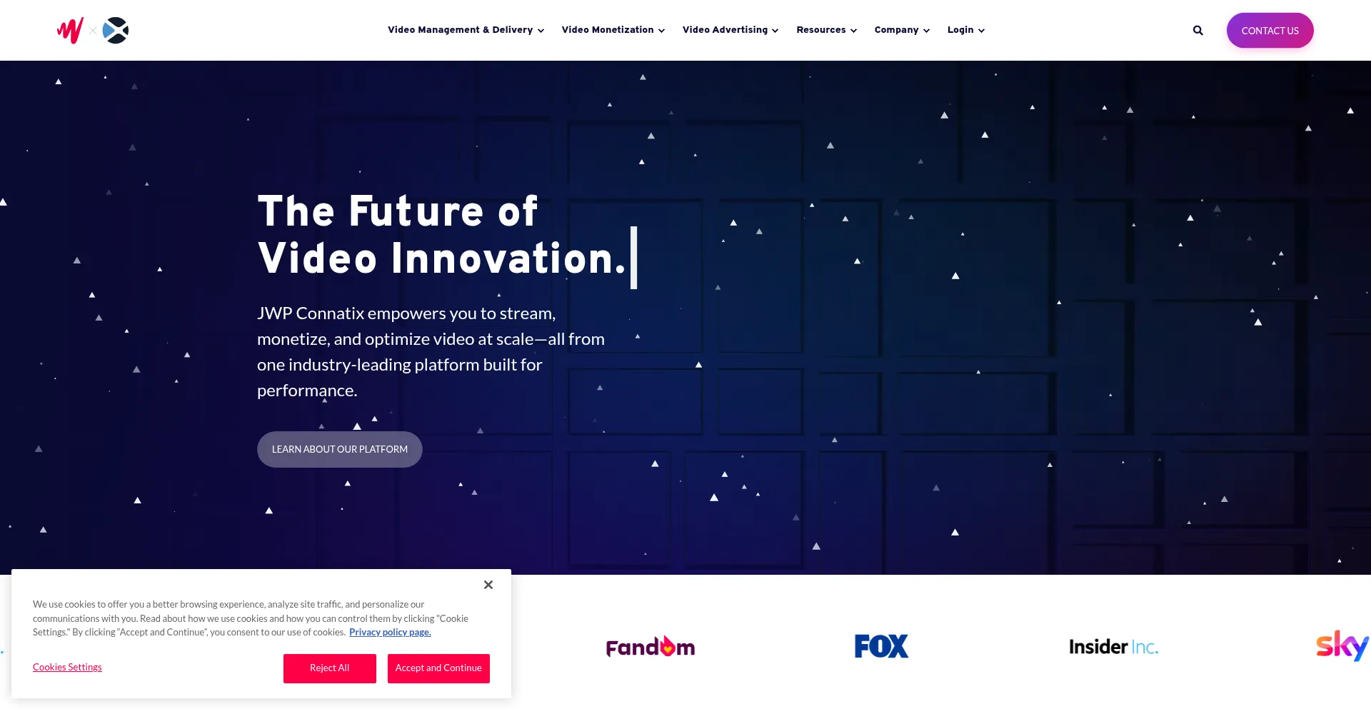 Website screenshot of Longtailvideo.com