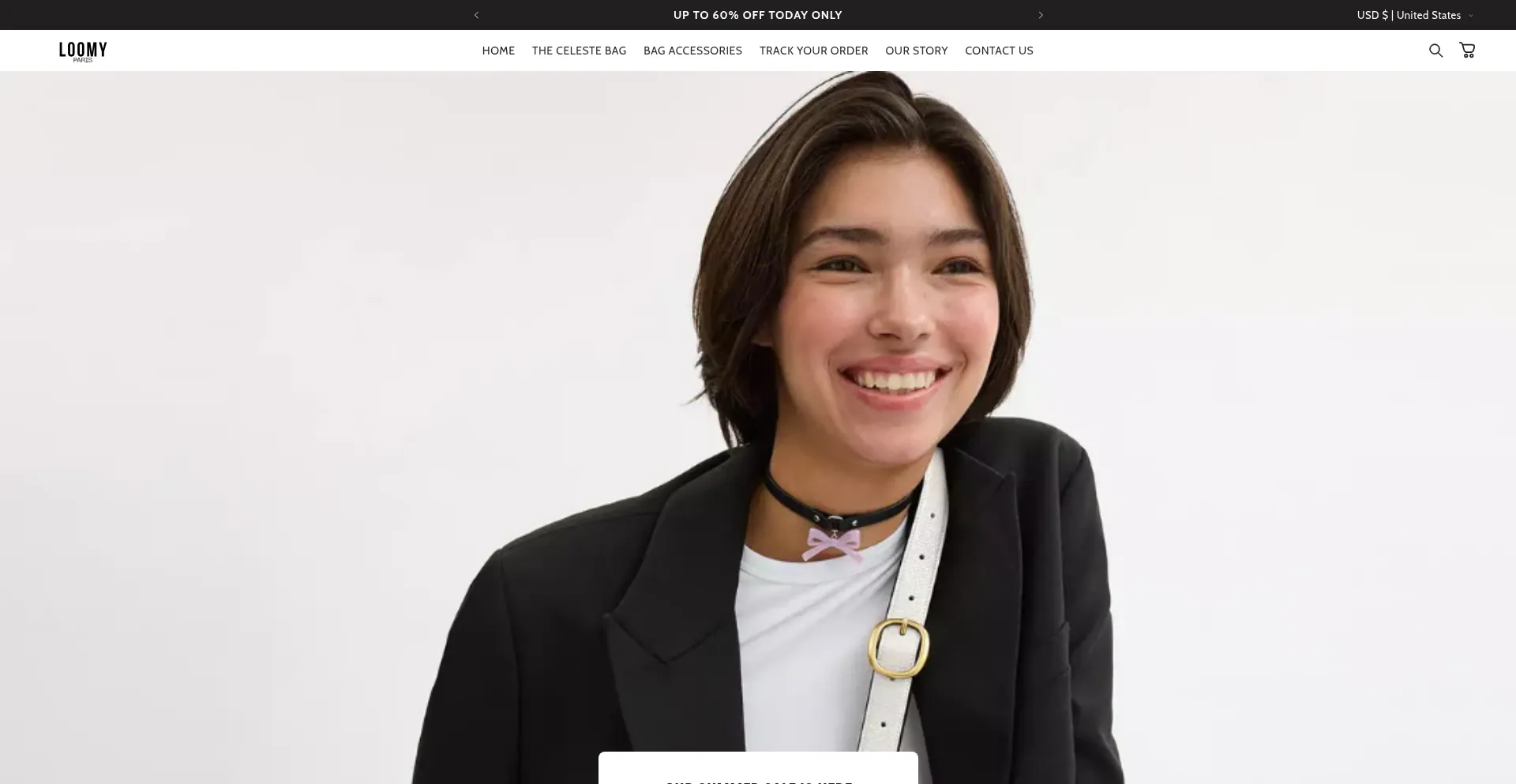 Website screenshot of Loomyparis.com