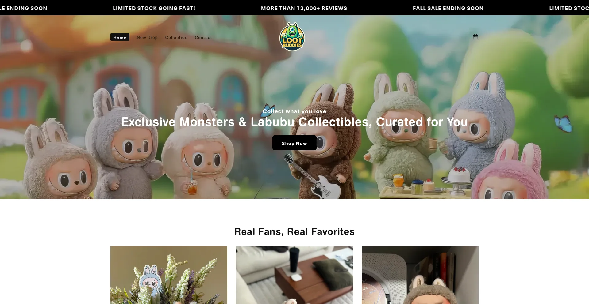 Website screenshot of Lootbuddies.com
