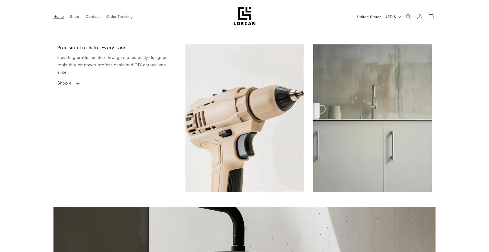 Website screenshot of Lorcan.shop