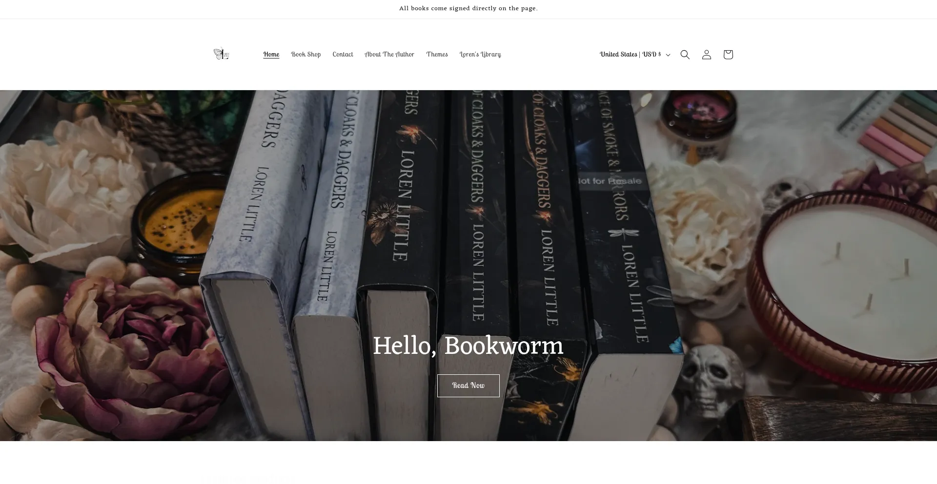 Website screenshot of Lorenlittle.com