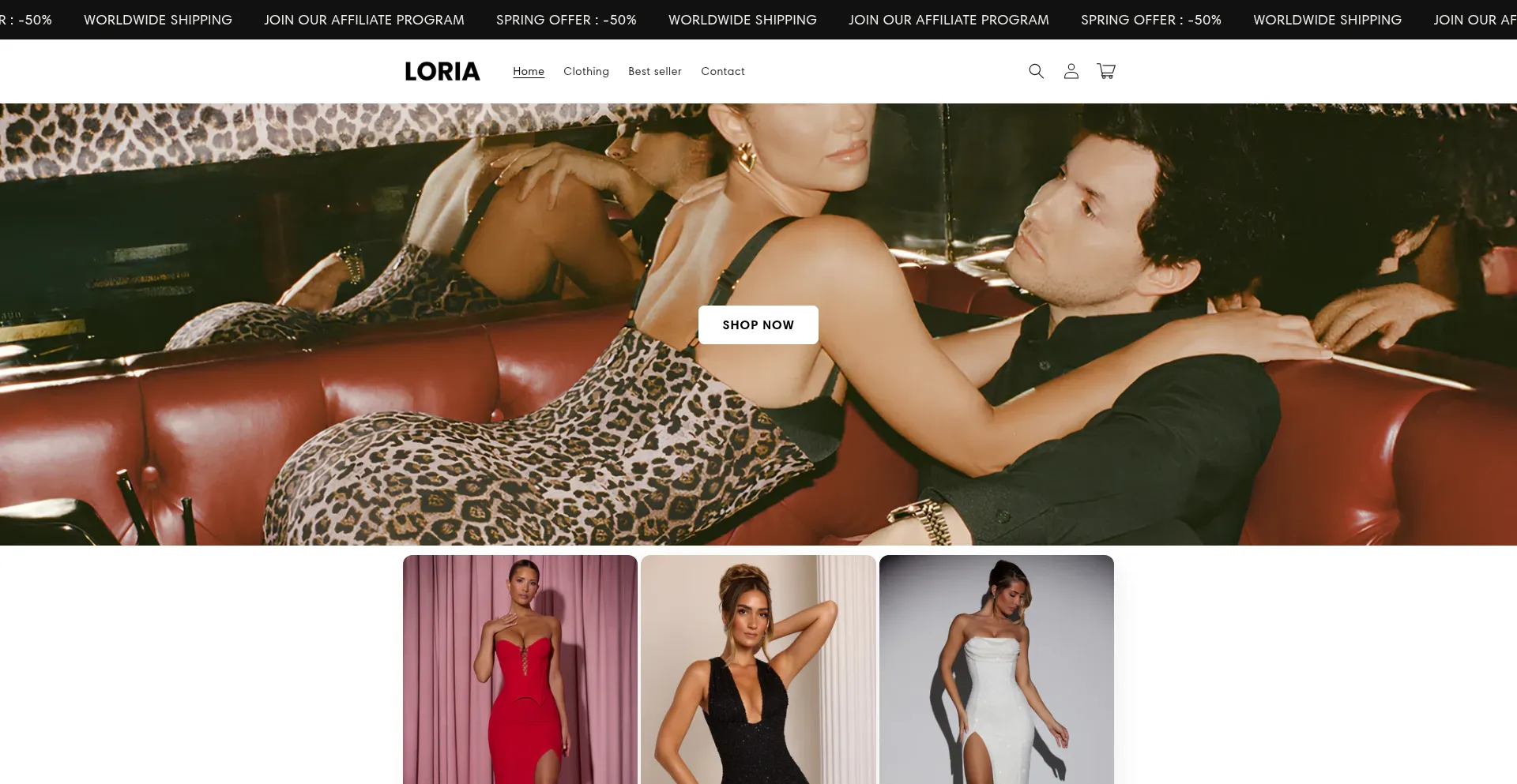 Website screenshot of Loriaofficiel.com