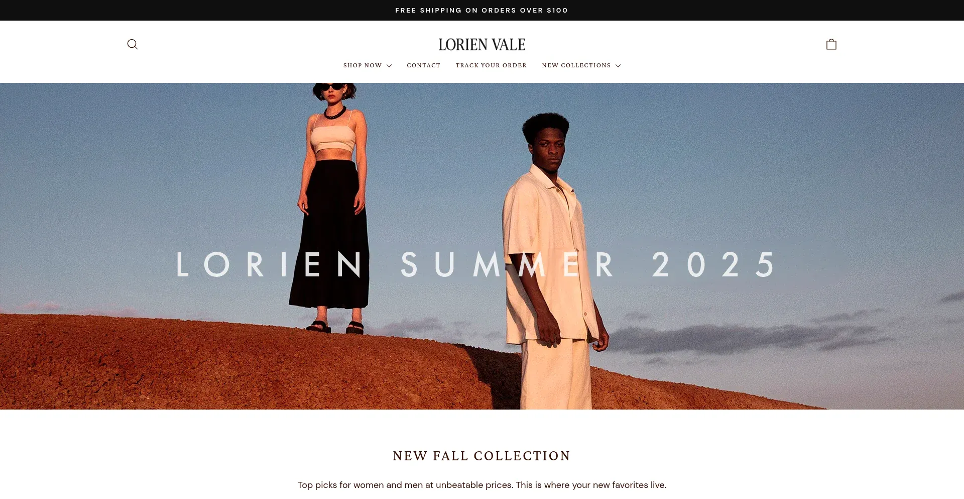 Website screenshot of Lorienvale.com