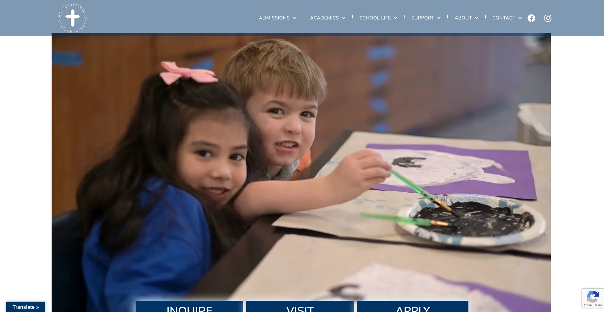 Website screenshot of Lourdesrva.org