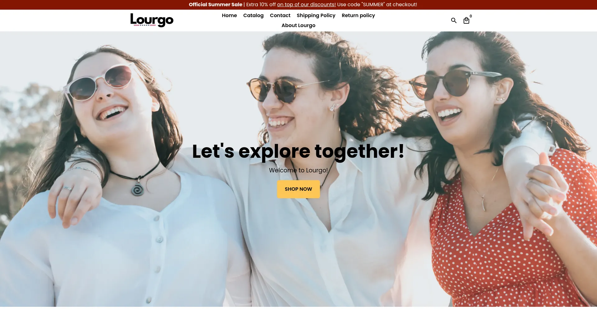 Website screenshot of Lourgo.com