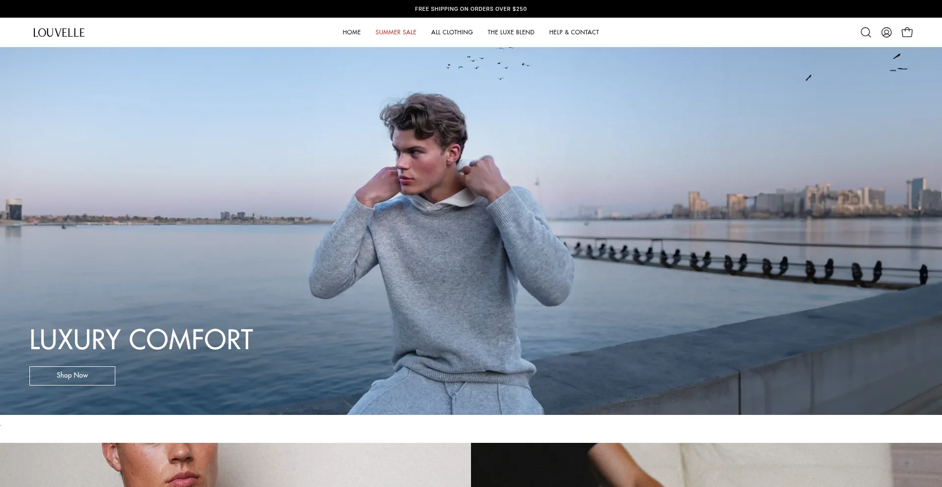 Website screenshot of Louvelle.co